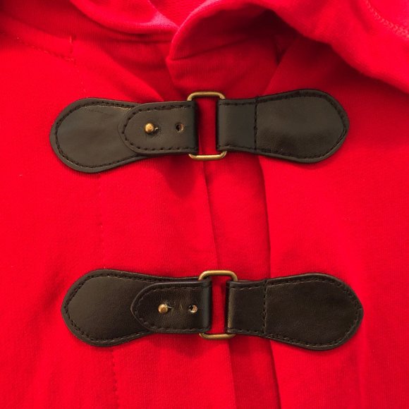 Chaps Red Lightweight Overcoat, Size 1X, 100% Cotton, EC! - Picture 6 of 12